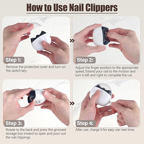 Electric Automatic Nail Clipper,electric Baby Nail Clippers With Light